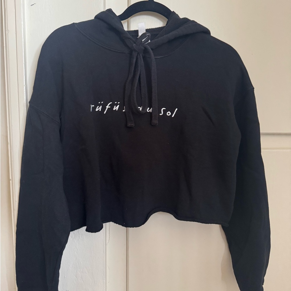 Rufus du Sol Black Cropped Hoodie Merch
